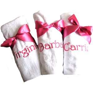  Personalized Beach Towel Gift Tied with Satin Ribbon 