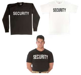 Doubled Sided Tee Security Guard Public Safety Tshirt  