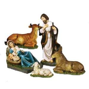  Polyresin Nativity Set With Five 8 Figurines   Mary 