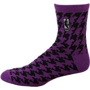  NBA Ladies Purple Houndstooth Promo Socks Sports 