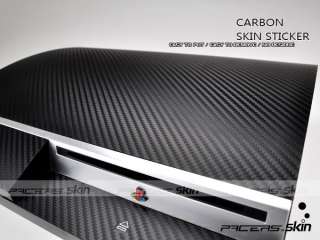 BLK Carbon Fiber Case Skin Sticker FR PS3 & Controllers  
