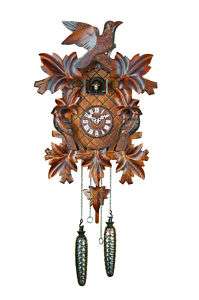 German hand carved cuckoo clock quartz Black Forest  