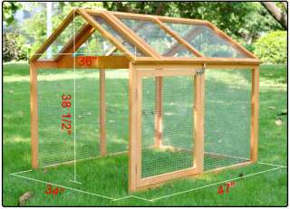   Tractor Run Backyard Cage Hen Poultry Wired House Rabbit Hutch  