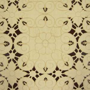   Tone Vanilla Embroidery Rectangle Tablecloth 72 by 126 inches Oblong