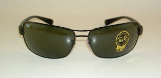 New RAY BAN Sunglasses Black Frame RB 3379 002 G 15 Glass Lenses 