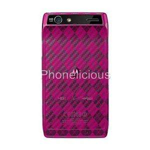 Fit MOTOROLA DROID RAZR MAXX Hard TPU Gel Skin Case Phone Cover PINK 