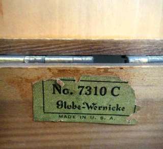 antique GLOBE WERNIKE LONG FILE BOX index card DOVE TA  