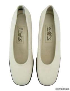 AZALEIA Beige Leather Womens Pump Shoes SZ 6.5 M NEW  