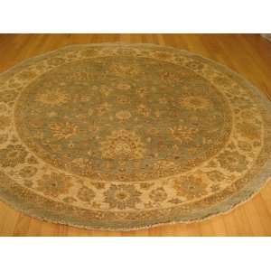  9 x 9 ROUND HAND KNOTTED OUSHAK DESIGN ORIENTAL RUG 