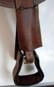 Australian Aussie Stock Saddle Dark Brown Oiled Leather 17 Girth 