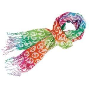  Tie dye Peace Sign Rainbow Scarves Toys & Games