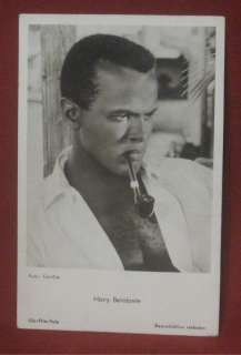   Postcard Harry Belafonte Movie Star Fan Card Celebrity German  