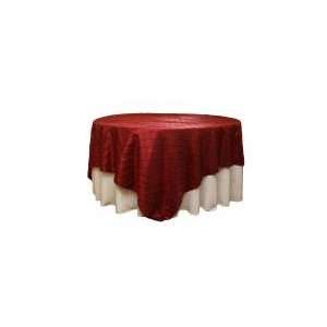  Wholesale wedding Pintuck 90 square Overlay   Burgundy 