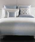 Hotel Collection SEA STRIPE Queen Quilt Coverlet Blue $270 New  