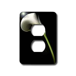  Flowers   White Calla Lily   Light Switch Covers   2 plug 