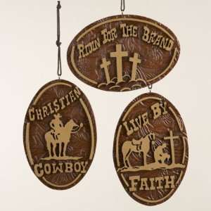  Club Pack of 12 Christian Cowboy Western Plaque 