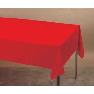  Classic Red Plastic Banquet Table Covers   24 Count 
