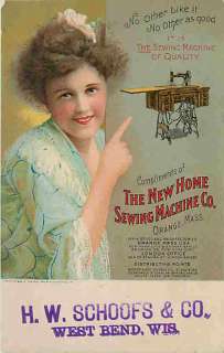 New Home Sewing Machine Co Vintage Advertising Postcard  