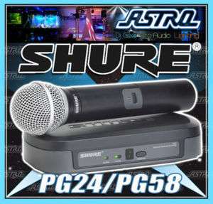 Shure PG24/PG58 (M7) Performance Gear Handheld Wireless Microphone 