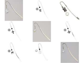   Fashion Hanging Charm Curved Silver Bookmark Book Mark Page Finder
