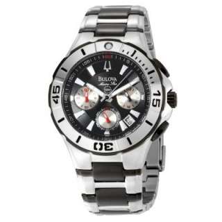   98B013 Mens Marine Star Divers Chronograph Black/Silver Watch  