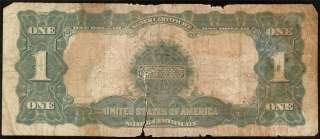 LARGE 1899 $1 DOLLAR BILL SILVER CERTIFICATE BLACK EAGLE BANK NOTE 