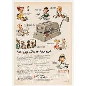    1955 Pitney Bowes DM Postage Meter Print Ad
