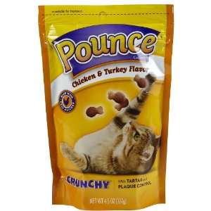  Pounce Crunchy Treats   Chicken & Turkey  4.5 oz Pet 