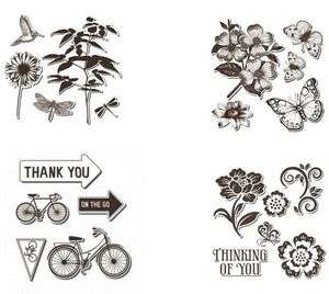 NEWEST Sizzix Hero Arts 4 FRAMELITS DIES & Cling STAMP 10 Piece SETS 