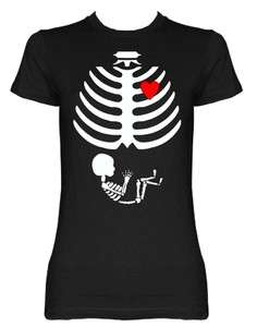 Baby Skeleton Pregnancy Love Halloween Costume Maternity Tee T Shirt 
