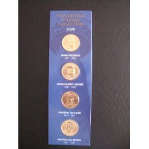  2008 All 4 Presidential Golden Uncirculated Dollar Coin 