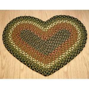   Shaped Rug Sage Green Rose Primitive Country Throw Mat
