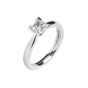  Princess Cut Diamond Solitaire Engagement Ring   Platinum 