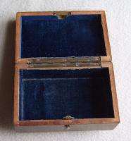 SMALL VINTAGE VELVET LINED WOODEN BOX WITH AMBLESIDE PICTURE  