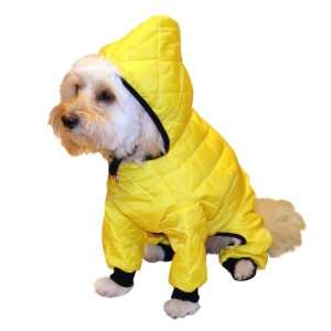    3YEL Weather Master Quilted Rain Suit for Your Dog, 30 Size, Yellow