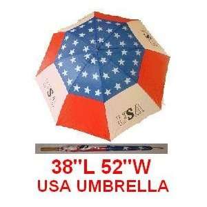  USA American Flag Umbrella Golf Rain Large Outdoor Sports 