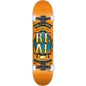  Real Long Rollers Med Complete Skateboard   8.12 Orange w 