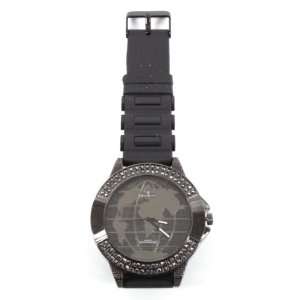   Hop Rubber Banded Globe Watch with a Free Replacement Battery Jewelry