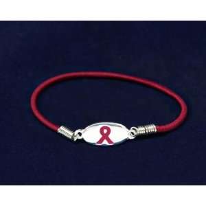  Burgundy Ribbon Bracelet  Stretch Bracelet (Retail 