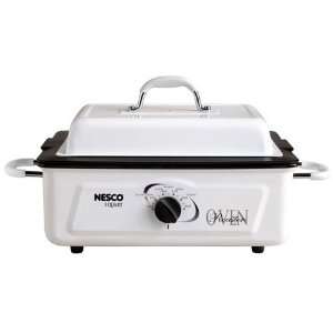  Nesco White 5 Quart Roaster Oven with Non Stick Cookwell 