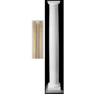  Round, Wood Colonial Smooth, Column 8 X 8 Split in Half 