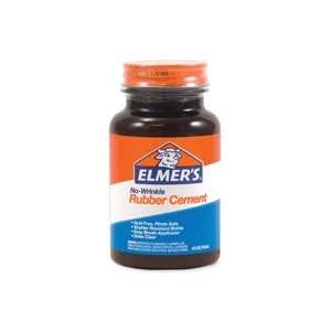  Rubber Cement, Plastic Bottle w/ Brush, 4 oz. Qty12 