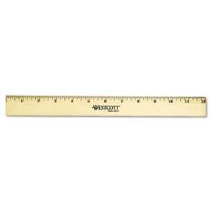 Westcott® Beveled Wood Ruler RULER,WOOD,12IN,SGL EDGE 