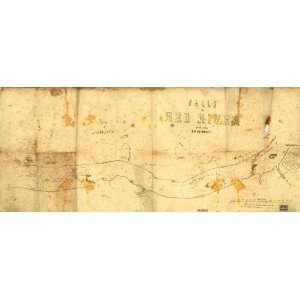   Map Falls in Red River, surveyed by L. G. De Russy.