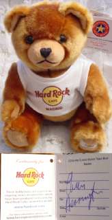 Hard Rock MADRID 06 Rockin TEDDY BEAR Signed Prototype  