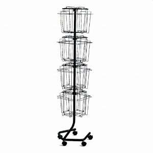    Safco   Wire Rotary Display Racks, 16 Compartments, 15w x 15d x 