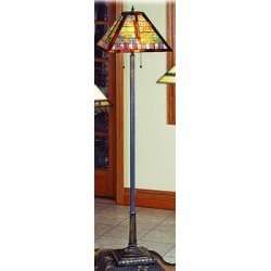 Mission Floor Lamp Hand Crafted Tiffany Style  