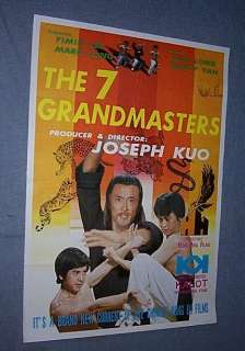 Original 1978 7 GRANDMASTERS Hong Kong Movie Poster  