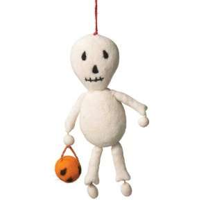  Warm and Scary Wool Skeleton Halloween Ornament