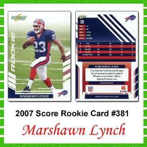 Burbank 2007 Score Buffalo Bills Marshawn Lynch Rookie 